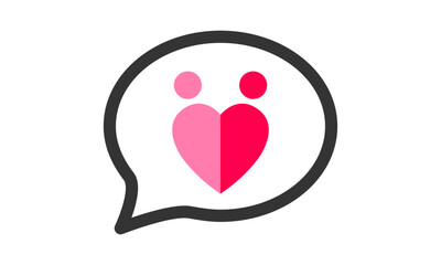 Heart dating logo	
