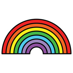 Obraz premium Rainbow icon design, illustration design