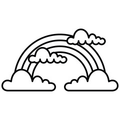 Rainbow icon design, illustration design