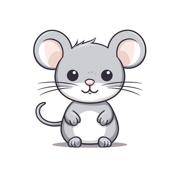 a cartoon mouse with big ears