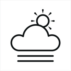 fog day icon simple and cute design art eps 10