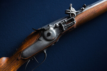 Flintlock of a Stutzen, a short, handy hunting rifle with a rifled barrel