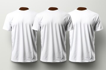 Men's classic T-shirt mockup, generative ai