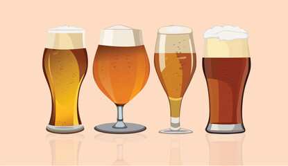 international beer day event in vector format with mugs