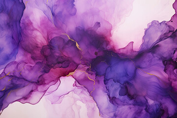 Abstract alcohol ink background, eggplant colors, flamboyant