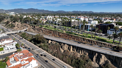 Santa Monica At Los Angeles In California United States. Coast City Landscape. Historic 66 Route....