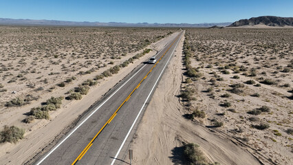 Desert Road At San Bernardino In California United States. National Reserve Tourism Travel. Famous...
