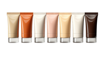 Acne Treatment Creams Set Isolated on Transparent or White Background, PNG