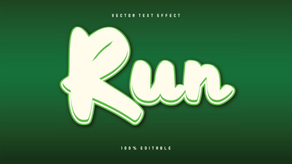 Free vector run text effect
