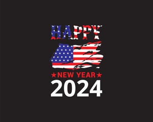 Happy new year 2024 design template