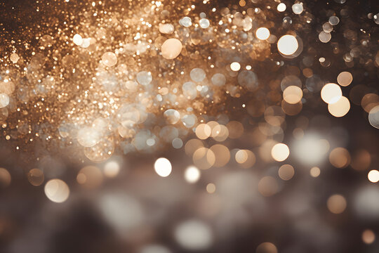 Silber funkelnde Lichter Festlicher Hintergrund mit Textur. Abstrakt Weihnachten glitzernde helle Bokeh unscharf und fallende Sterne. Winter-Karte oder Einladung