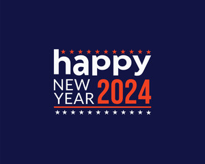 Naklejka na ściany i meble Happy new year 2024 design template