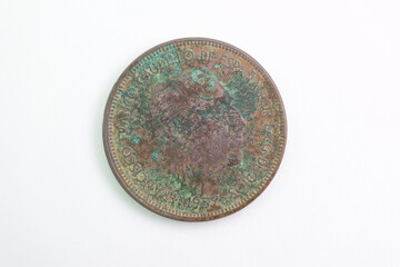 collector coin numismatics isolated antique metal wear antique h