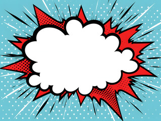 A pop art style with comic bubbles, dots. Comic art speech bubble illustration background. © Got Pink?