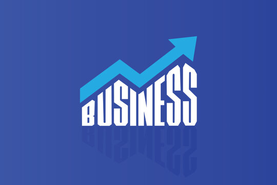 blue background with vector business share market growth
