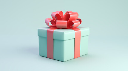 red gift box with ribbon