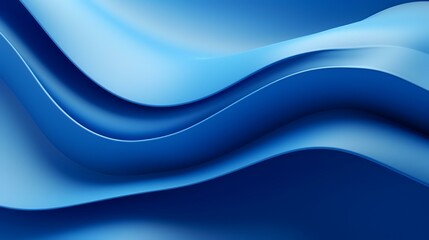 Obraz premium abstract blue background with smooth wavy lines. 3d render