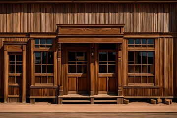 wildwest saloon general store , old wooden facade ,  farwest general store
