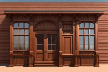 western saloon general store , old wooden facade , wild west general store