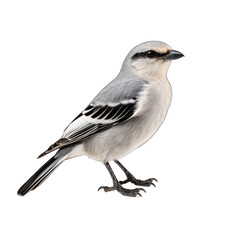 Obraz premium Northern Shrike isolated on transparent background