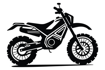 Fototapeta premium Winter ice snow motor bike silhouette vector