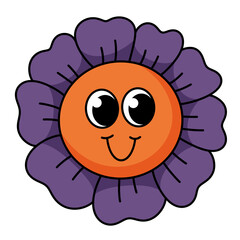 Cartoon flower Icon.