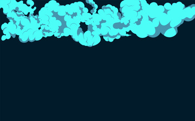 Naklejka premium Smoke explosion animation of an explosion with comic flying clouds. Set of isolated vector illustrations to create an explosion effect. The effect of smoke movement, sparkle and dynamic boom.