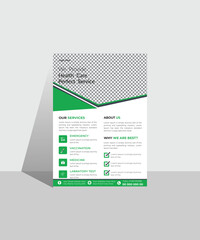 Modern Medical Flyer Template Design. Healthcare business flyer Template, Medical and healthcare modern flyer template. New health doctor flyer design.
