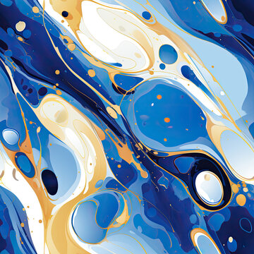 Oil pour seamless pattern sapphire
