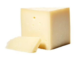 piece of cheese isolated on transparent background