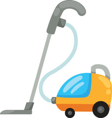 illustration of vacuum cleaner white on background vector