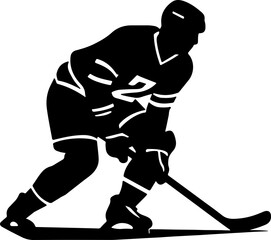 Hockey Player black vector