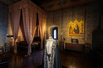 interior of a sleeping room in the castle