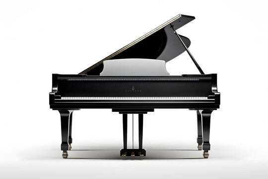 Piano isolate on white background.