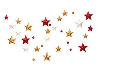 christmas stars  isolated on transparent background