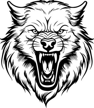 Wolf Howling head logo