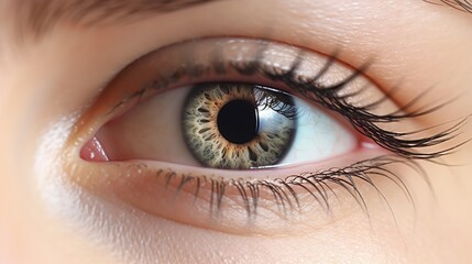 close-up view of beautiful eyelids