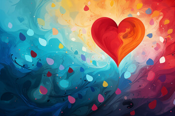 Abstract background with heart for Valentine's Day or World Heart Day