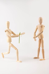 Wooden dummy - proposal (isolated on white background)