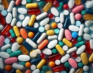 pills and capsules pattern - ai generated