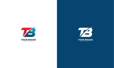 Letter TB logo, vector graphic design