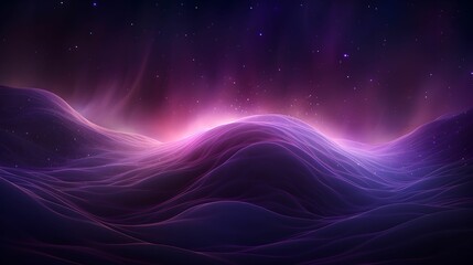 Dynamic Purple Particle Wave with Shining Dots, Digital, Landscape, Purple Particles, Dynamic Wave