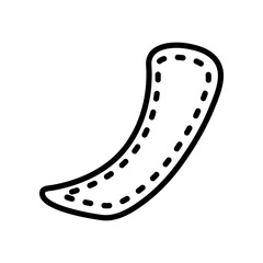 Feminine hygiene pad outline icons. Daily sanitary napkin product symbol isolated on white background. Modern simple vector icon for website or mobile app.