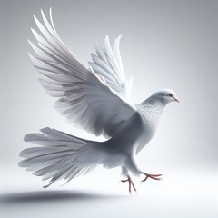 white pigeon isolated on white background