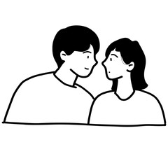 illustration of a couple