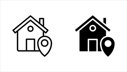 location icon. Real Estate location symbol template for graphic and web design, vector illustration on white background