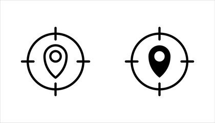 Current location icon. Pointer sign. symbol tracking in vector flat style. vector illustration on white background