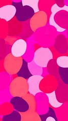 Pink background with rounded, soft shapes in red, magenta, purple hues. Celebrating your love, sending invite in glowing colors. Banner, card.