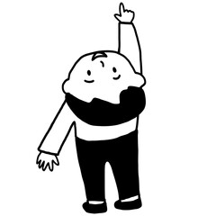 boy look up