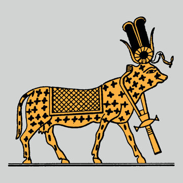Cow image of the goddess Ishtar symbol of Sumerian civilization